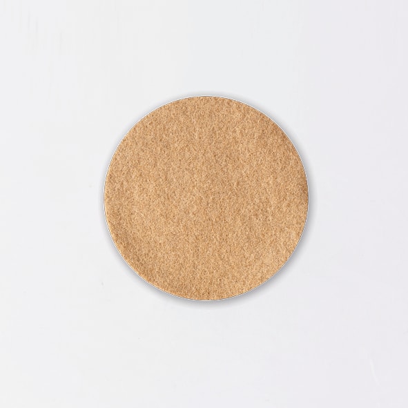 Onderzetter wol 13 cm caramel